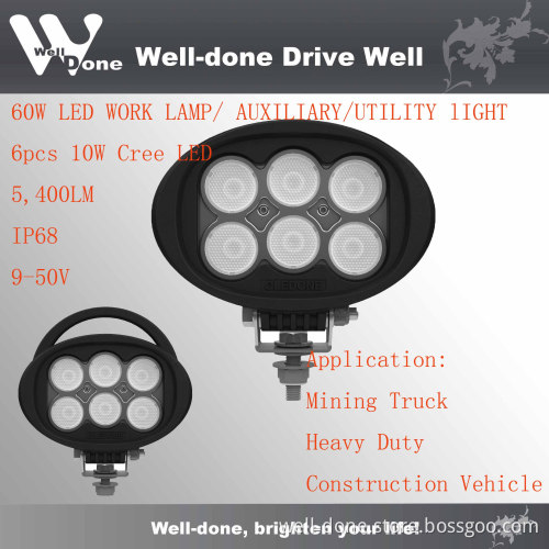60W LED Working Lamp for Construction/Agriculture Machine